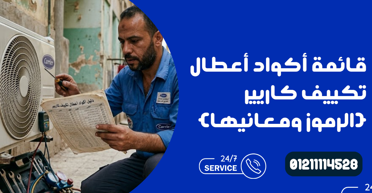 أعطال تكييف كاريير الشائعة
